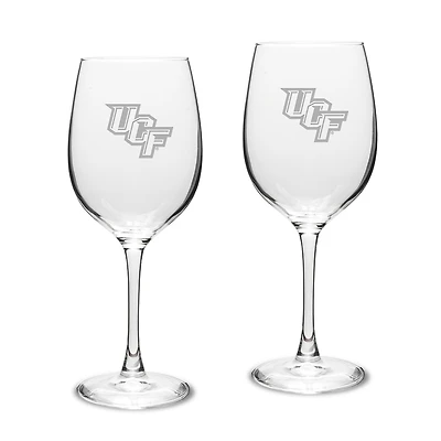 UCF Knights 2-Piece 16oz. Traditional White Wine Glass Set
