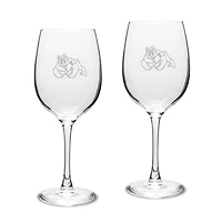 Fresno State Bulldogs 2-Piece 16oz. Traditional White Wine Glass Set