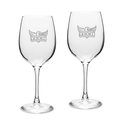Tennessee Tech Golden Eagles 2-Piece 16oz. Traditional White Wine Glass Set