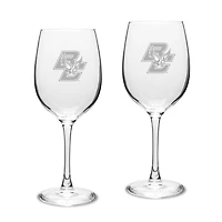 Boston College Eagles 2-Piece 16oz. Traditional White Wine Glass Set