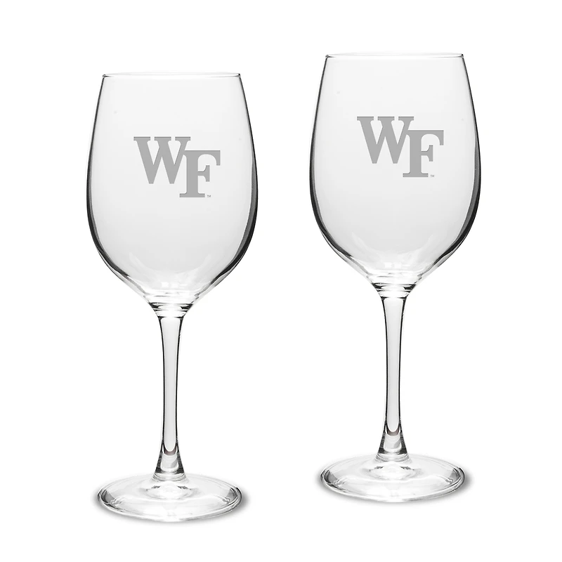 Wake Forest Demon Deacons 2-Piece 16oz. Traditional White Wine Glass Set