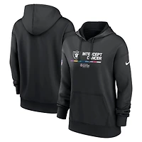 Women's Nike Black Las Vegas Raiders NFL Crucial Catch Therma Performance Pullover Hoodie