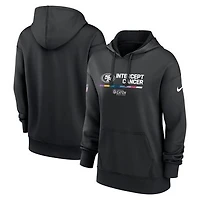 Women's Nike Black San Francisco 49ers NFL Crucial Catch Therma Performance Pullover Hoodie