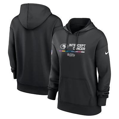 Women's Nike Black San Francisco 49ers NFL Crucial Catch Therma Performance Pullover Hoodie
