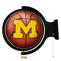Michigan Wolverines Basketball 21'' x 23'' Rotating Lighted Wall Sign