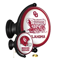 Oklahoma Sooners Team Logo 21'' x 23'' Rotating Lighted Wall Sign