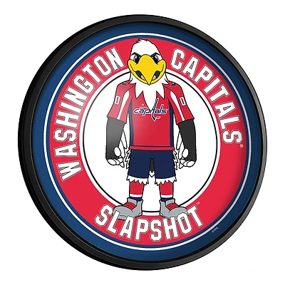 Washington Capitals Mascot 18'' Round Slimline Illuminated Wall Sign