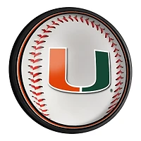 Miami Hurricanes Baseball 18'' Round Slimline Illuminated Wall Sign