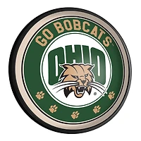 Ohio Bobcats Mascot 18'' Round Slimline Illuminated Wall Sign