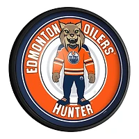 Edmonton Oilers Mascot 18'' Round Slimline Illuminated Wall Sign