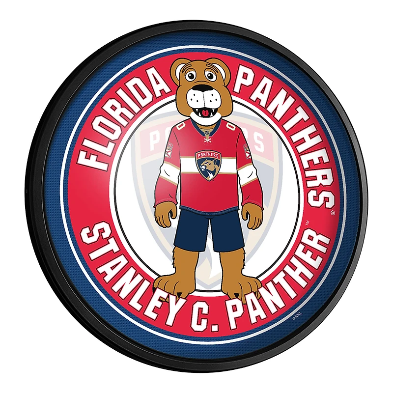 Florida Panthers Mascot 18'' Round Slimline Illuminated Wall Sign