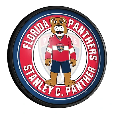Florida Panthers Mascot 18'' Round Slimline Illuminated Wall Sign