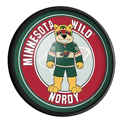 Minnesota Wild Mascot 18'' Round Slimline Illuminated Wall Sign