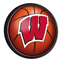 Wisconsin Badgers Basketball 18'' Round Slimline Illuminated Wall Sign