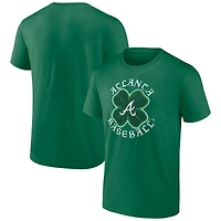 Men's Fanatics Kelly Green Atlanta Braves Celtic Clover T-Shirt