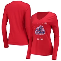 Women's Fanatics Red Team USA Curling Long Sleeve T-Shirt