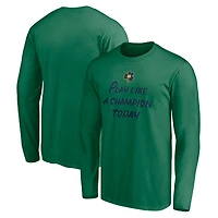 Men's Green Notre Dame Fighting Irish Play Like A Champion Today Shamrock Long Sleeve T-Shirt