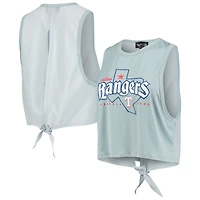 Women's The Wild Collective Light Blue Texas Rangers Open Back Twist-Tie Tank Top