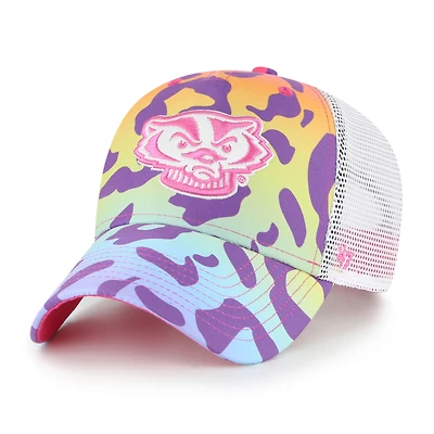 Girls Youth '47 Purple Wisconsin Badgers Cool Cat Trucker Snapback Hat
