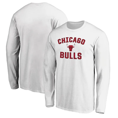 Men's White Chicago Bulls Victory Arch Long Sleeve T-Shirt
