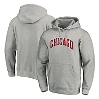 Men's Heather Gray Chicago Bulls Alternate Logo Pullover Hoodie