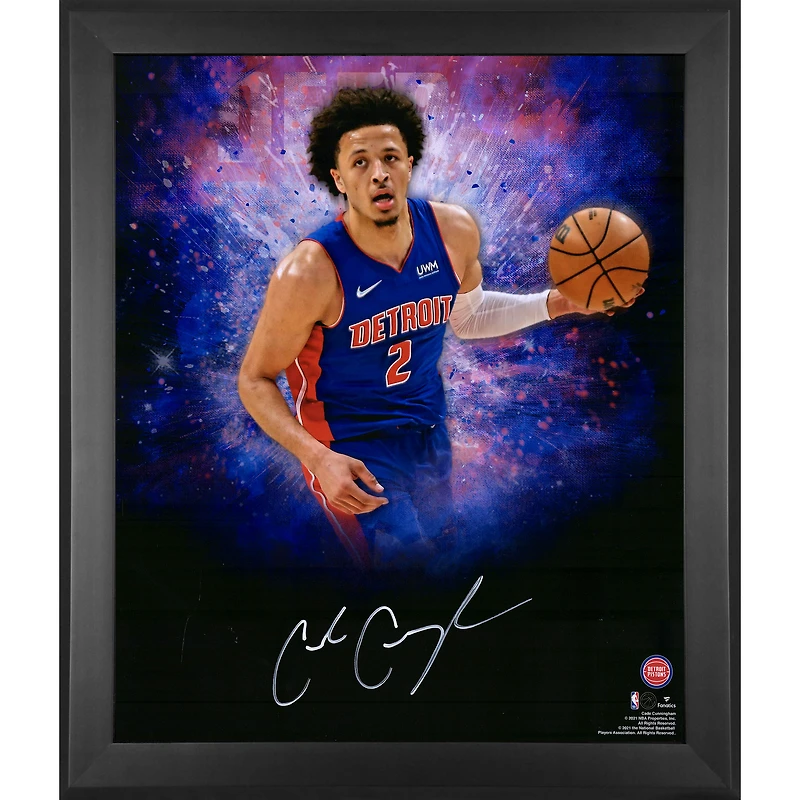 Cade Cunningham Detroit Pistons Autographed Framed 20" x 24" In-Focus Photograph