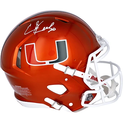 Ed Reed Miami Hurricanes Autographed Riddell Flash Alternate Speed Authentic Helmet