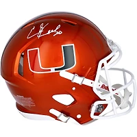 Ed Reed Miami Hurricanes Autographed Riddell Flash Alternate Speed Authentic Helmet