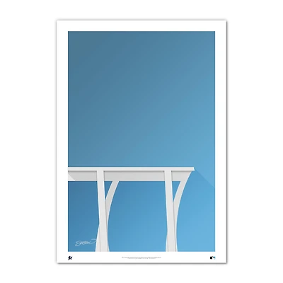 Miami Marlins Minimalist loanDepot Park 8.5" x 11" Fine Art Print