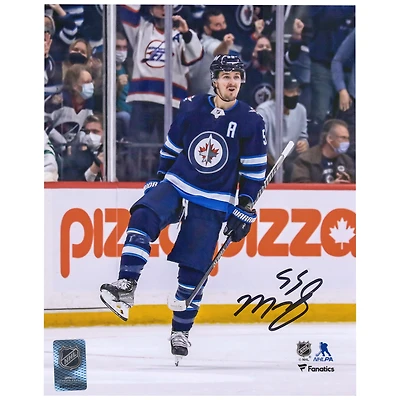 Mark Scheifele Winnipeg Jets Autographed 8" x 10" Navy Jersey Celebration Photograph
