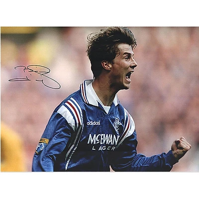 Icons Shop Limited Brian Laudrup Rangers FC Autographed 16'' x 12'' Icon of Ibrox Photograph