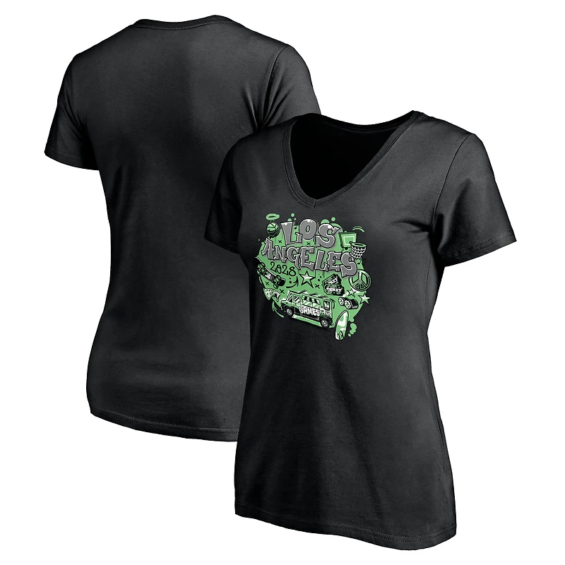 Women's Black LA 2028 Summer Olympics V-Neck T-Shirt