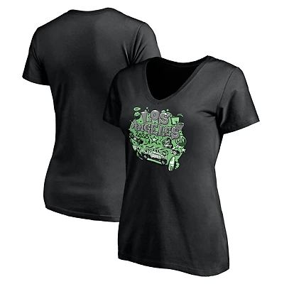 Women's Black LA 2028 Summer Olympics V-Neck T-Shirt