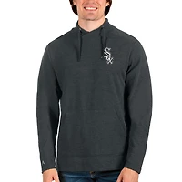 Men's Antigua Heathered Charcoal Chicago White Sox Team Reward Pullover Sweatshirt