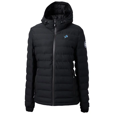 Women's Cutter & Buck Black Detroit Lions Mission Ridge Repreve Full-Zip Puffer Jacket