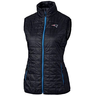 Women's Cutter & Buck Navy New England Patriots Rainier Full-Zip Puffer Vest