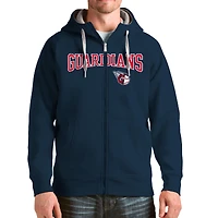 Men's Antigua Navy Cleveland Guardians Wordmark Victory Full-Zip Hoodie
