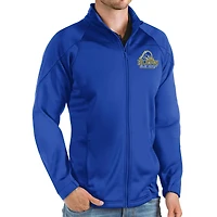 Men's Antigua Royal Delaware Fightin' Blue Hens Links Full-Zip Golf Jacket