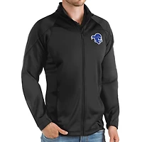 Men's Antigua Black Seton Hall Pirates Links Full-Zip Golf Jacket
