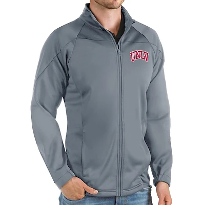 Men's Antigua Steel UNLV Rebels Links Full-Zip Golf Jacket