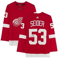 Moritz Seider Red Detroit Red Wings Autographed adidas Authentic Jersey