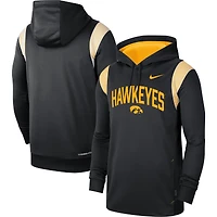 Men's Nike Black Iowa Hawkeyes 2022 Game Day Sideline Performance Pullover Hoodie