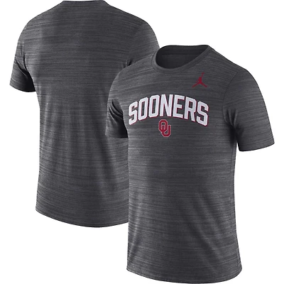 Men's Jordan Brand Black Oklahoma Sooners 2022 Game Day Sideline Velocity Performance T-Shirt