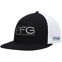 Men's Columbia Black/White PFG Flex Hat