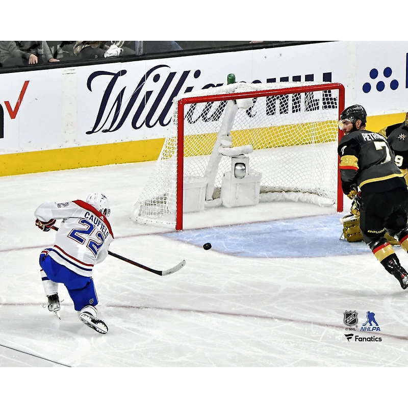 Cole Caufield Montreal Canadiens Unsigned First Stanley Cup Playoffs Goal Photograph