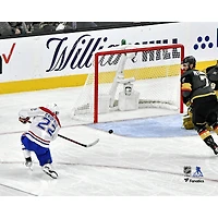 Cole Caufield Montreal Canadiens Unsigned First Stanley Cup Playoffs Goal Photograph