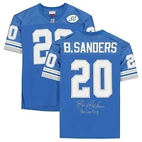 Barry Sanders Detroit Lions Autographed Light Blue Mitchell & Ness Authentic Jersey with "Lion King" Inscription