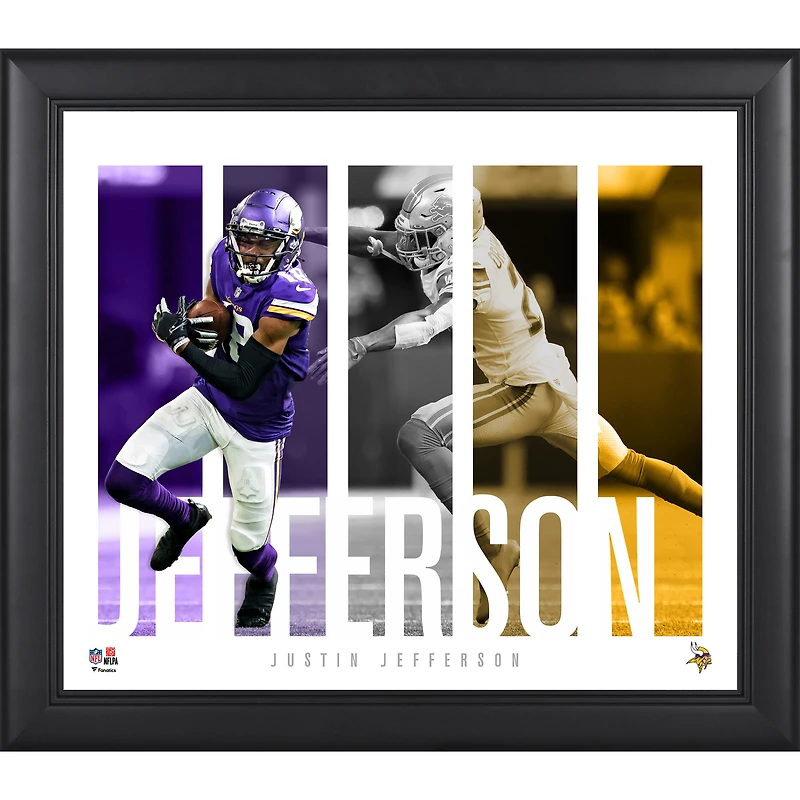 Justin Jefferson Minnesota Vikings Framed 15'' x 17'' Player Panel Collage