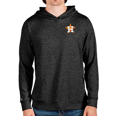 Men's Antigua Heathered Houston Astros Absolute Pullover Hoodie