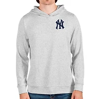 Men's Antigua Heathered Gray New York Yankees Absolute Pullover Hoodie